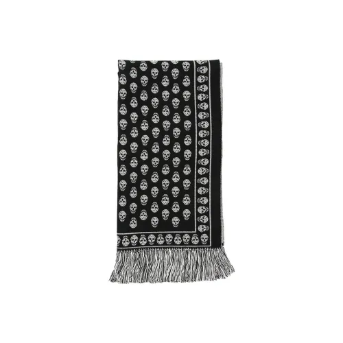 Alexander McQueen Шерсть Шарфы Черно-серый Цвет Унисекс