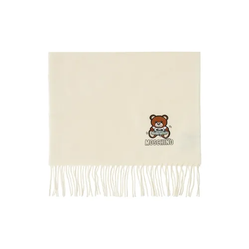 MOSCHINO Шарфы из шерсти Wool Knit Бежевый Унисекс