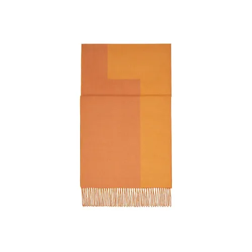 HERMES Casaque Кашемировые Вязаные Шарфы Охра Женские