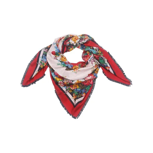 GUCCI Шарфы из тутового шелка, красный, женские