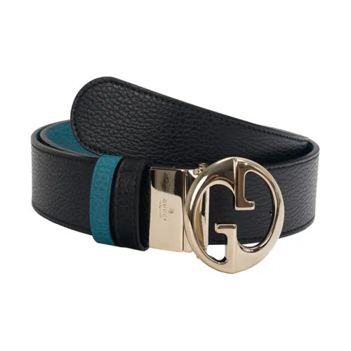 GUCCI Коровья кожа Ремни Черный/синий Женские