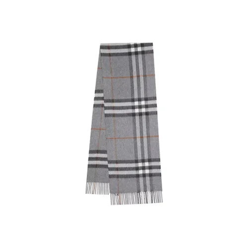 Burberry Кашемировые шарфы унисекс серого цвета