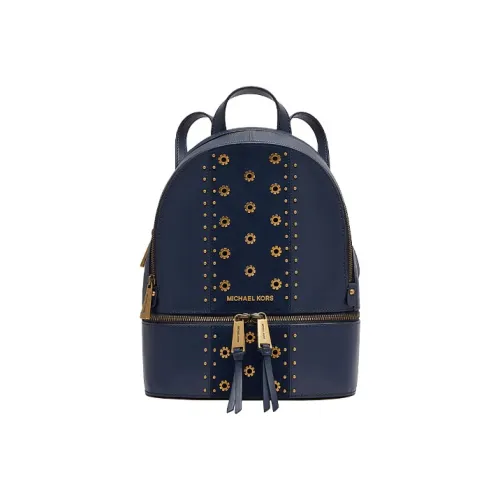 MICHAEL KORS Rhea Zip Коровья кожа Рюкзак Средний Женский Морской синий