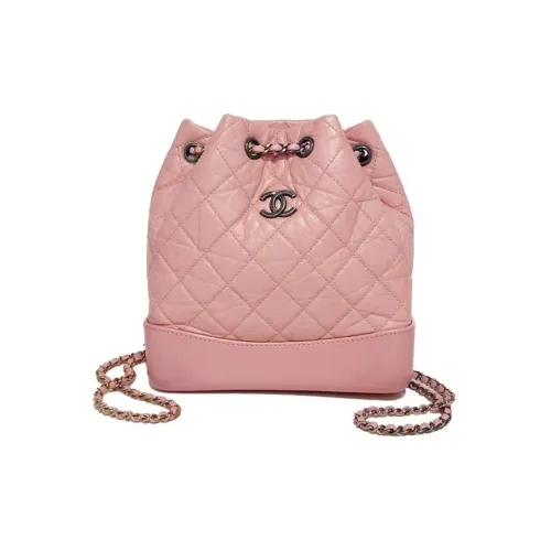 CHANEL Gabrielle Телячья кожа Сумка-хобо Рюкзак Женские Розовый