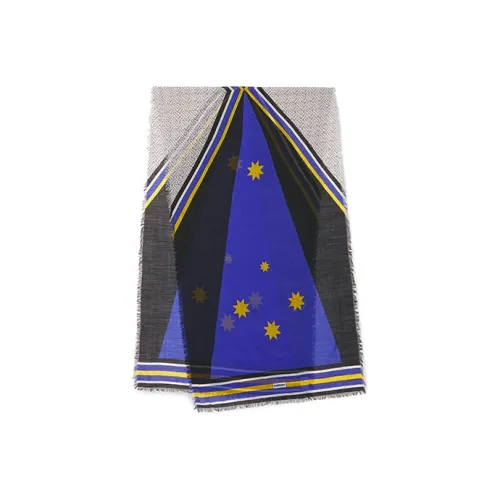 Burberry Вязаные шарфы Океанский синий Унисекс