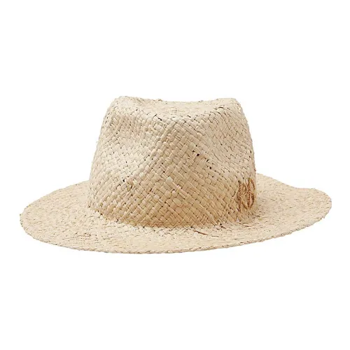 RUSLAN BAGINSKIY Плетеная соломенная шляпа из соломы светлый умбра унисекс