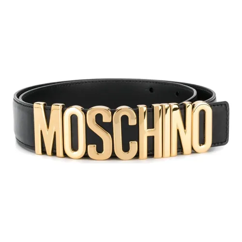 MOSCHINO Кожаные ремни, черный, унисекс