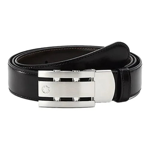 MONTBLANC Ремни из коровьей кожи, черные, мужские