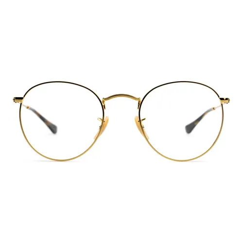 Очки RayBan с диоптриями золотые унисекс