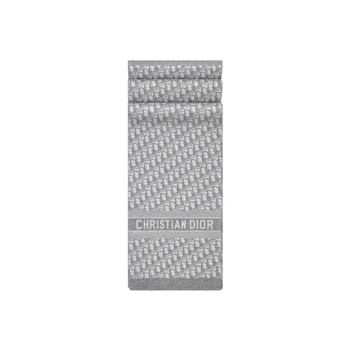 DIOR Oblique Кашемир Вязаные шарфы Серый Унисекс