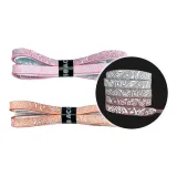 Gradient Светло-Розовый Пейсли 3M Шнурки*1 пара + Gradient Кораллово-Оранжевый Пейсли 3M Светоотражающие Шнурки*1 пара