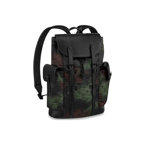 LOUIS VUITTON CHRISTOPHER Холст с кожей Рюкзак Маленький Мужской Камуфляж