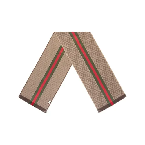 GUCCI Вязаные шарфы Унисекс Коричневый