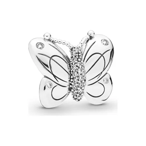 Pandora Sterling Silver 925 пробы, Синтетический кубический цирконий, Ювелирные аксессуары, Серебряный, Женские
