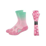 Розовые носки Sonic Speed с вишневым цветком, 1 упаковка + шнурки с вишневым цветком в полоску, 1 пара