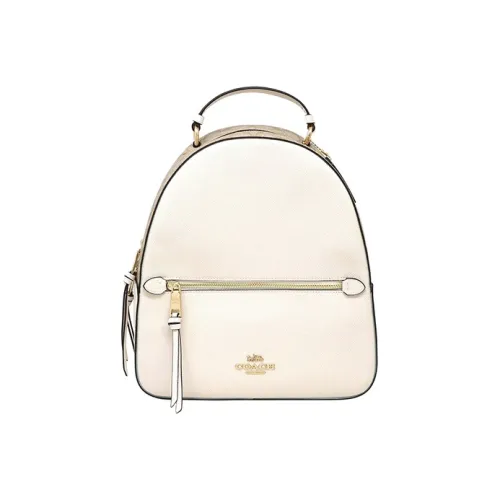 COACH Коровья кожа Рюкзак Женские Мел белый