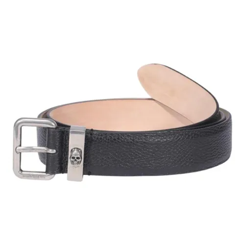 Ремни Alexander McQueen из коровьей кожи, черные, мужские