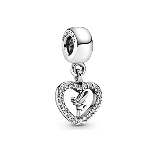 Pandora Sterling Silver 925 пробы, Синтетический кубический цирконий, Ювелирные аксессуары, Серебряный, Женские