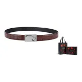 Коричневый ремешок с серебряной пряжкой + премиум-бокс