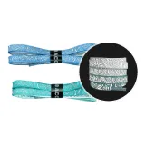 Gradient Sky Blue Paisley 3M Шнурки*1 пара + Gradient Mint Green Paisley 3M Reflective Шнурки*1 пара