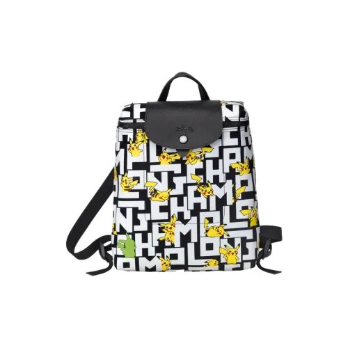 LONGCHAMP Покемон Коллаборация Le Pliage Цвет холста Рюкзак Обычный Женские Черный