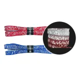 Градиент Красный Пейсли 3M Светоотражающие Шнурки*1 Пара + Градиент Синий Пейсли 3M Светоотражающие Шнурки*1 Пара