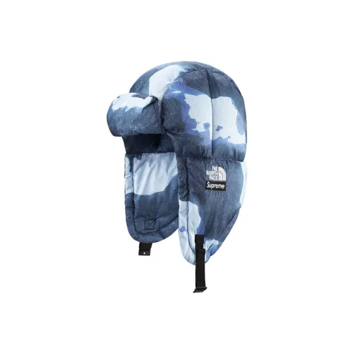 Supreme x The North Face Нейлоновые шапки-ушанки унисекс коричневые синие