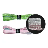 Градиент травяного зеленого пейсли 3M шнурки * 1 пара + градиент светло-розового пейсли 3M светоотражающие шнурки * 1 пара