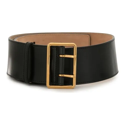 Ремни Alexander McQueen из коровьей кожи, черные, мужские