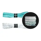 Белый Пейсли 3M Светоотражающие Шнурки*1 пара + Градиент Мятно-Зеленый Пейсли 3M Шнурки*1 пара