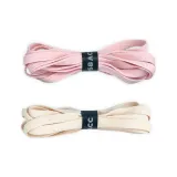 Плоская подошва Коралловый Шнурки 1 упаковка + Плоская подошва Мясо Пудра Шнурки 1 пара
