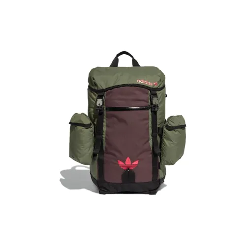 Adidas Originals Nylon Backpack Standard Unisex Red Green Adidas Originals Нейлон Рюкзак Стандартный Унисекс Красный и Зеленый