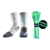 Белый, Серый, Синий и Зеленый Спортивные носки, 1 упаковка + Ночной свет, Кляксы чернил, Охлаждающий, Зеленый, Шнурки для обуви, 1 пара