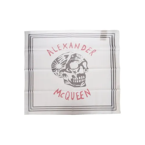 Alexander McQueen Хлопок Шарфы Белый Унисекс