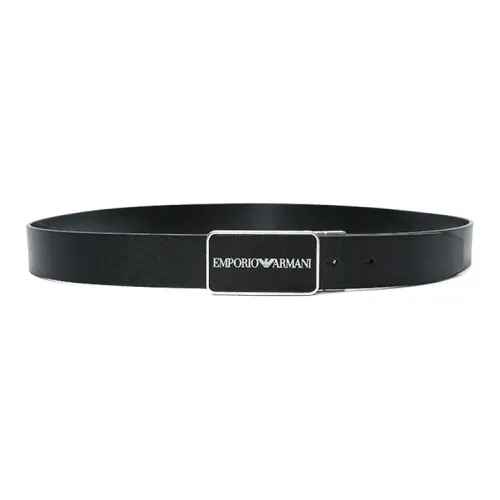EMPORIO ARMANI Ремни из коровьей кожи Мужской Черный Ширина 3,5 см