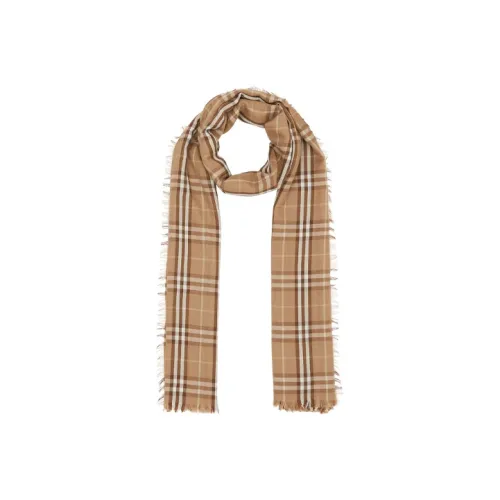 Burberry Кашемир Вязаные шарфы Темно-хаки Женские