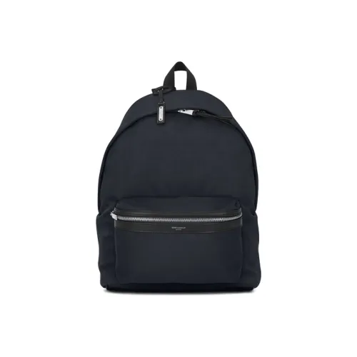 SAINT LAURENT Нейлон Холст Пэчворк Кожа Рюкзак Мужской Морской Синий Черный