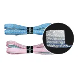 Градиент Небесно-Синий Пейсли 3M Шнурки*1 пара + Градиент Светло-Розовый Пейсли 3M Светоотражающие Шнурки*1 пара