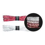 Белый Пейсли 3M Светоотражающие Шнурки*1 пара + Градиент Красный Пейсли 3M Светоотражающие Шнурки*1 пара