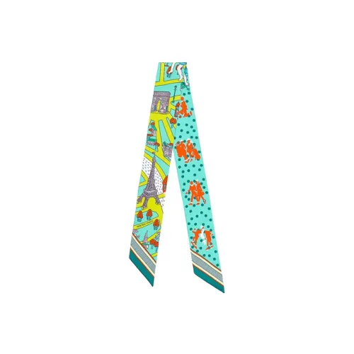 HERMES Шелковые шарфы Женские Зеленый