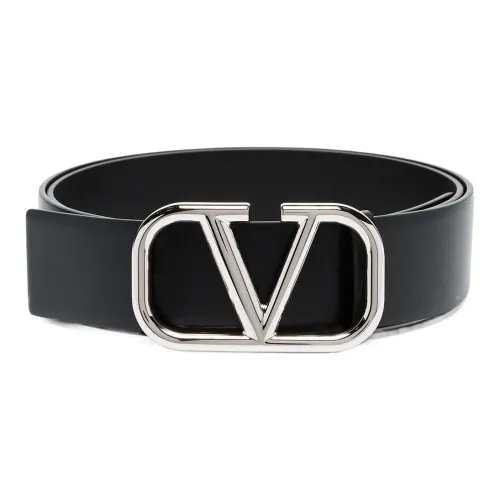 Valentino Ремни из коровьей кожи Мужской Черный Ширина 4CM