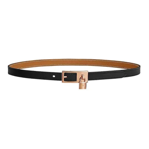 Hermes Счастливый Коровья кожа Ремни Черные Женские