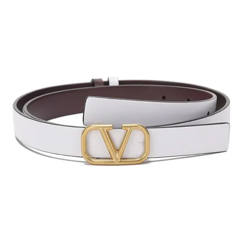 Valentino Винтаж Vlogo Двойная пряжка-пластина двусторонний ремень ширина 2 см женский