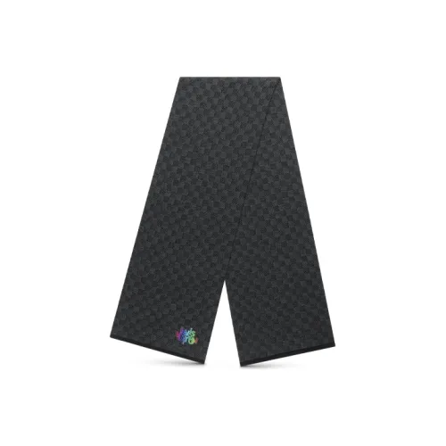 LOUIS VUITTON Шерстяной шарф из трикотажа Мужской Черный