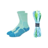 Сине-зеленые спортивные носки Sonic, 1 упаковка + бирюзовые шнурки, 1 пара