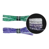 Градиент Зеленый Пейсли 3M Светоотражающие Шнурки*1 Пара + Градиент Фиолетовый Пейсли 3M Светоотражающие Шнурки*1 Пара