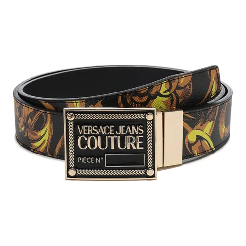 VERSACE JEANS COUTURE Кожаные ремни Черный узор Мужской