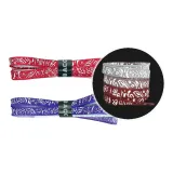 Градиент Красный Пейсли 3M Светоотражающие Шнурки*1 Пара + Градиент Фиолетовый Пейсли 3M Светоотражающие Шнурки*1 Пара