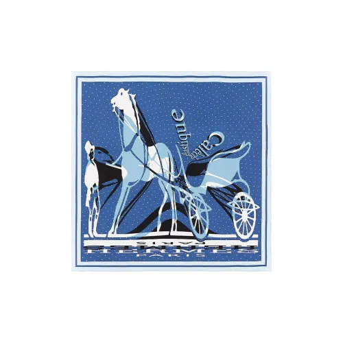 Hermes Шелковые шарфы Небесно-голубой/Цыганский Синий Женские