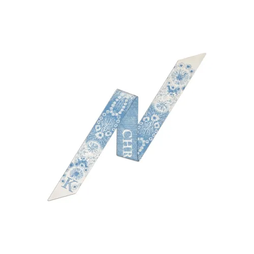 DIOR Шелковые шарфы, синий, женские